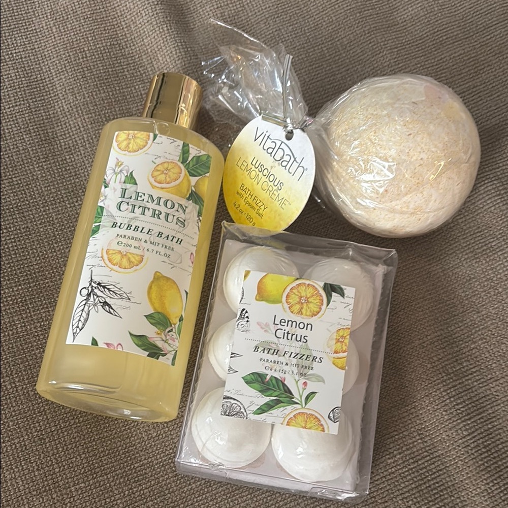 Lemon Citrus Bath Set